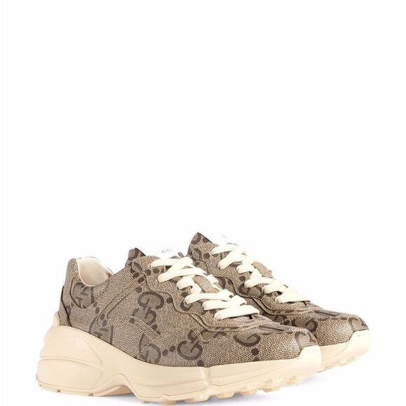 GUCCI - RHYTON LACE-UP SNEAKERS - Picture 2 of 5